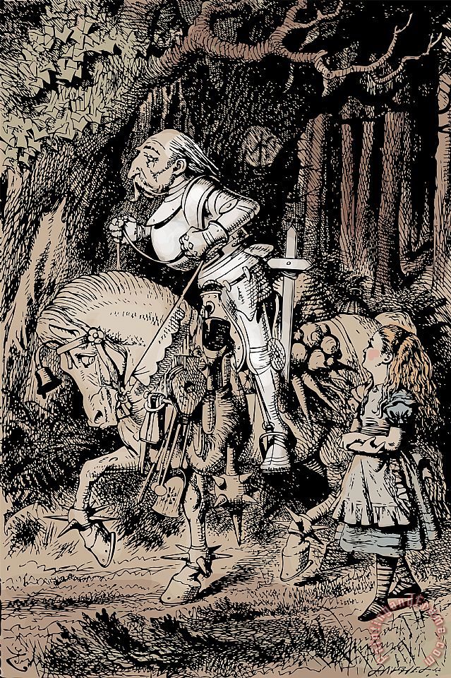 639x960 John Tenniel White Knight Alice In Wonderland Painting - Alice In Wonderland Painting