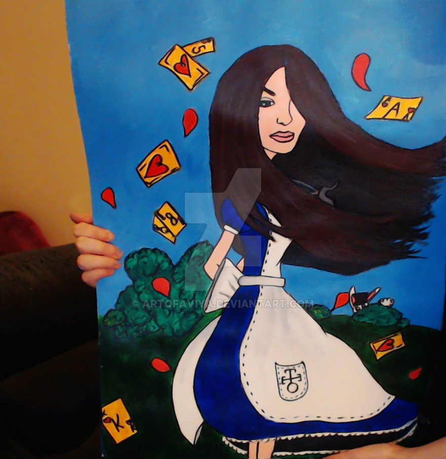 880x907 Alice Madness Returns Painting By Artofaviya - Alice Madness Returns Painting