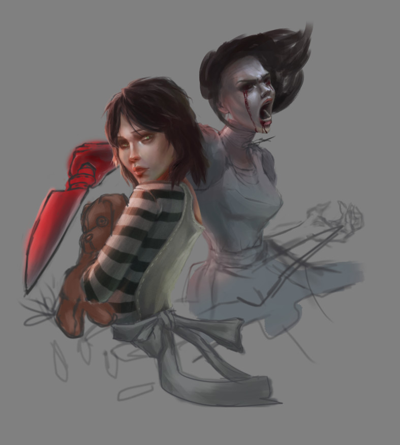 787x875 Logan Cure - Alice Madness Returns Painting