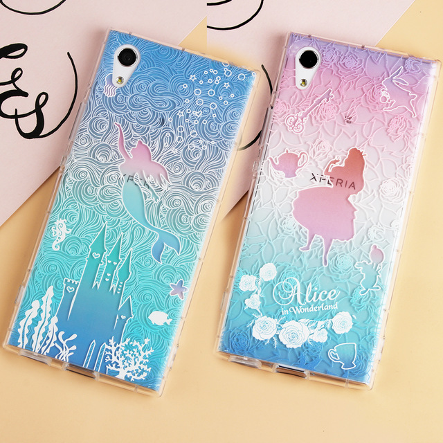 640x640 For Sony Xperia Xa1 Case, Alice Painting Soft Silicon Back Cover - Alice Painting