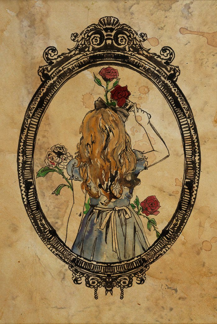 697x1039 Painting The Roses Red By Katie Woodger - Alice Painting