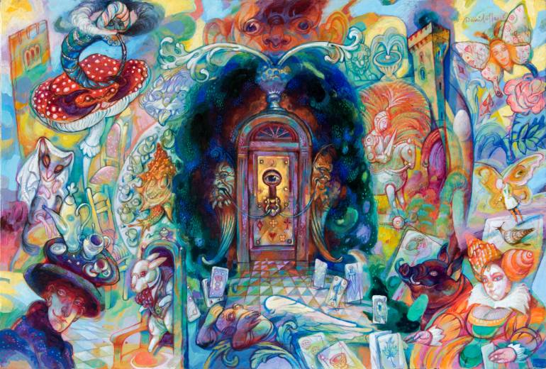 770x520 Saatchi Art In The Garden Of Alice Painting By Alexander Daniloff - Alice Painting