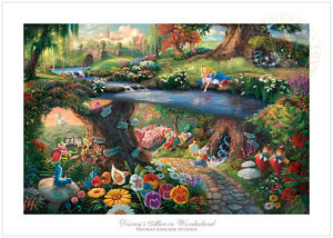 300x214 Thomas Kinkade Alice In Wonderland 28 X 42 Sn Limited Edition - Alice Painting