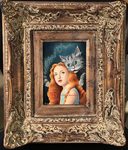 409x480 Alice And Cheshire Cat - Alice Painting