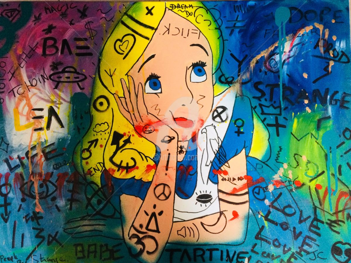 1200x900 Alice In Wonderland (Lalujees'Art) - Alice Painting