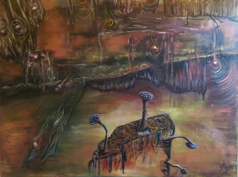 770x575 Saatchi Art Alien Landscape Painting By Angelika - Alien Landscape Painting