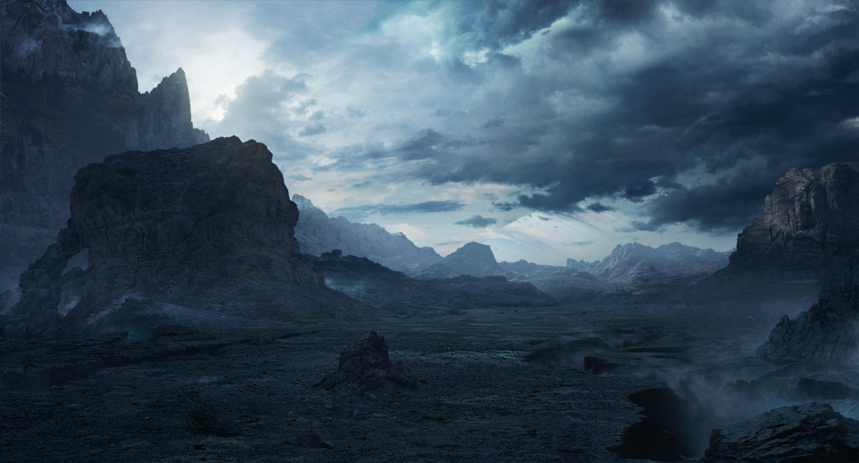 1218x656 Vc Challenge Alien Landscape By Artek92 - Alien Landscape Painting