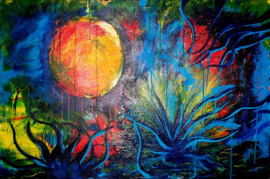 900x597 Alien Landscape Painting By Pinsetter1991 - Alien Landscape Painting