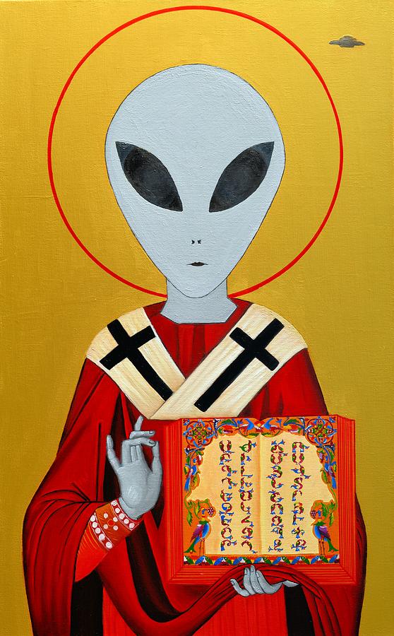 558x900 Alien Saint Painting By Abo Art - Alien Painting