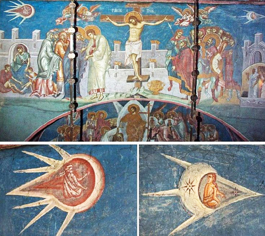 906x808 Look! Is That A Ufo Over Jesus' Head Huffpost - Alien Spaceship Painting