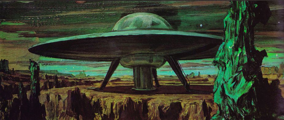926x393 Matte Shot - Alien Spaceship Painting