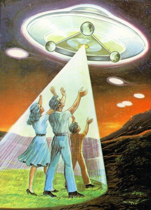 500x693 Take Us - Alien Spaceship Painting