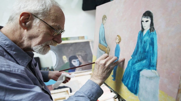 600x338 Alien Abductee Displays Paintings Of Abduction - Alien Spaceship Painting