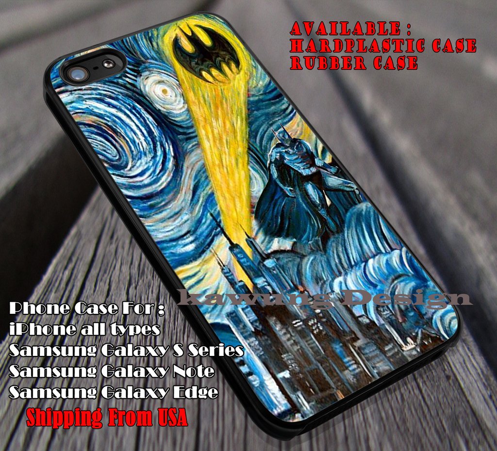 1024x930 Starry Night Batman Painting Iphone 7 6s Cases Samsung Galaxy - All 4 Jokers Painting