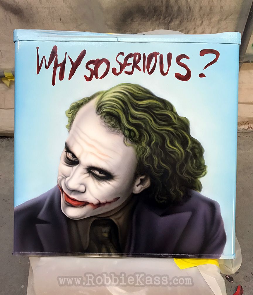 864x1008 I Painted The Joker On A Mini Fridge Door. Nature And Life - All Jokers Painting