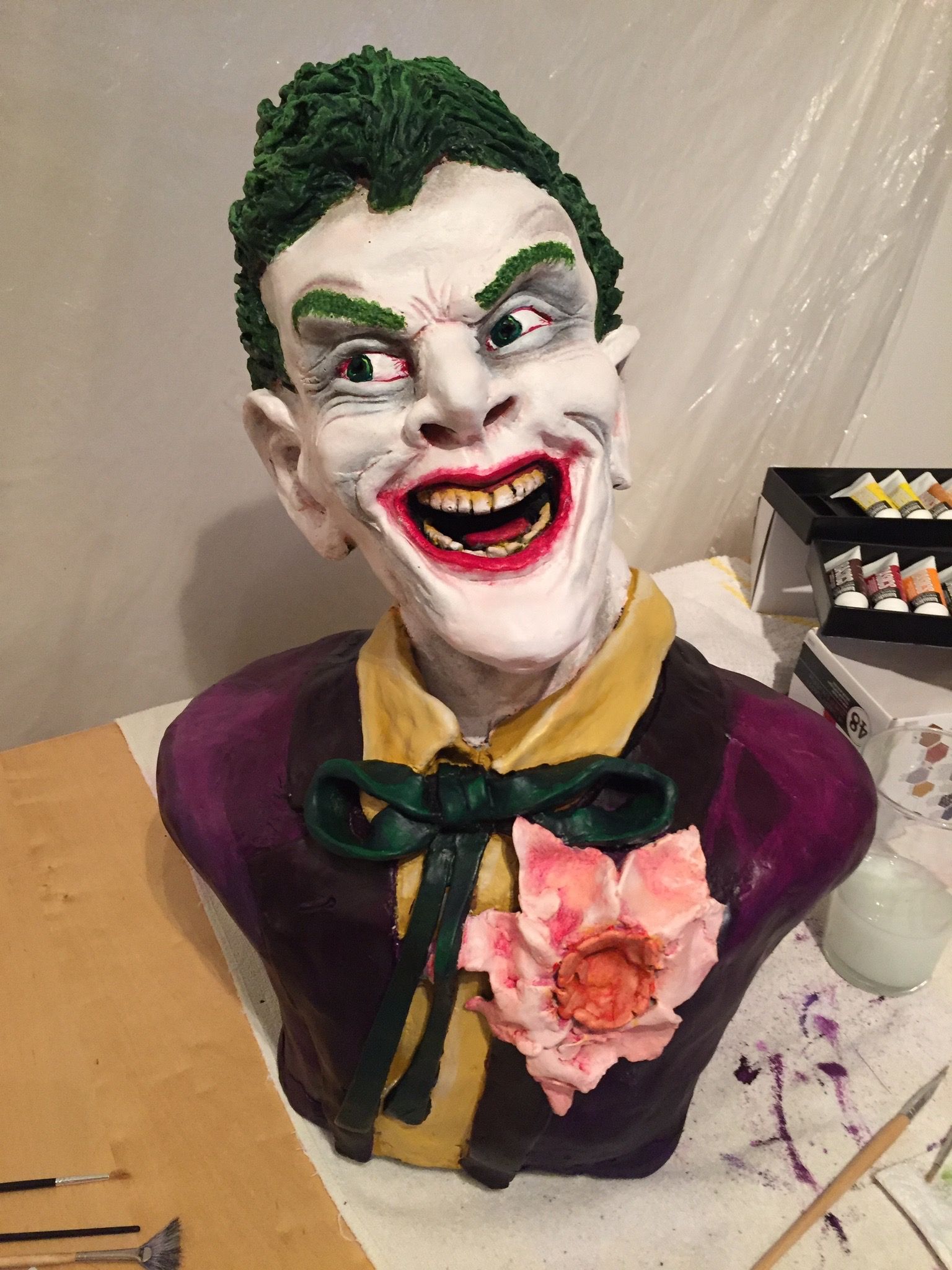 1536x2048 Joker Sculpture Is All Finished And Painted! My Sculpture Work - All Jokers Painting