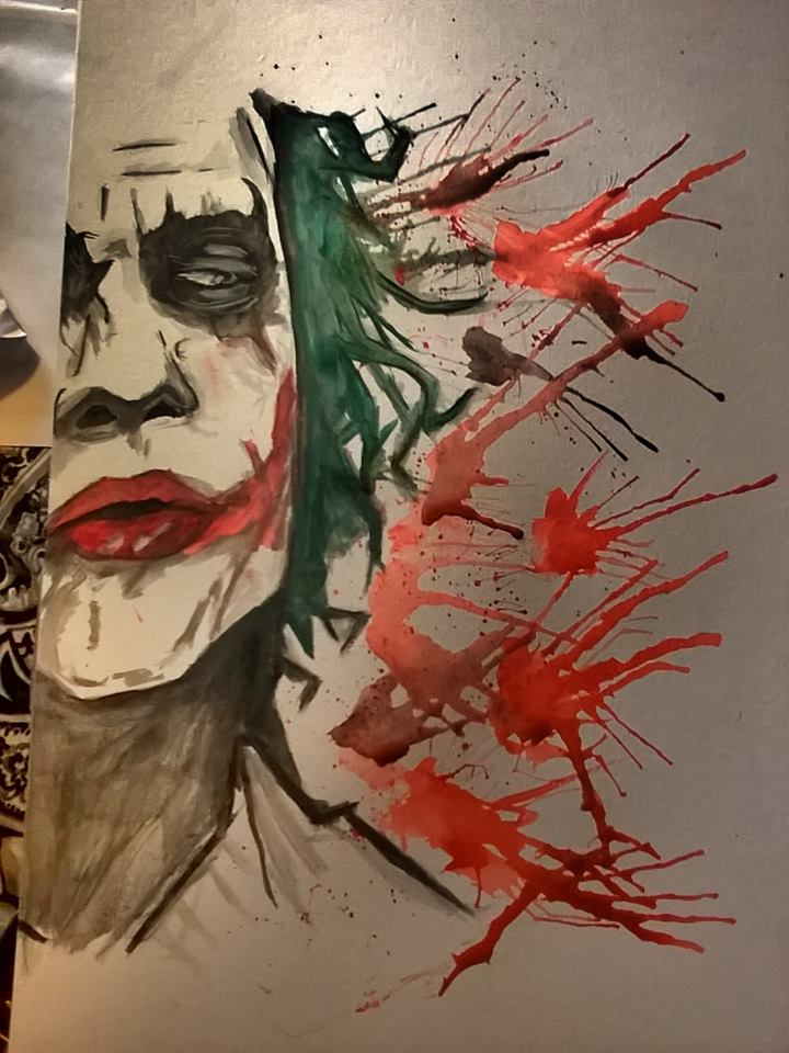 720x960 Ledger Joker I Painted Today With Watercolors And One Single Brush - All Jokers Painting
