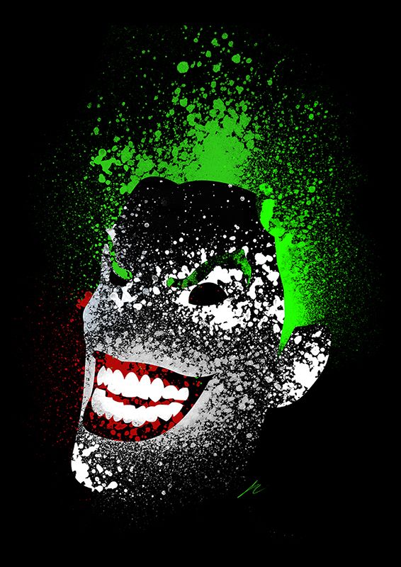 566x800 Paint Splatter Villains - All Jokers Painting