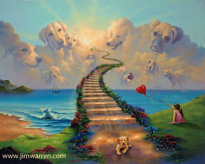 700x559 All Dogs Go To Heaven Oodles Of Poodles Heavens - All Pets Go To Heaven Painting