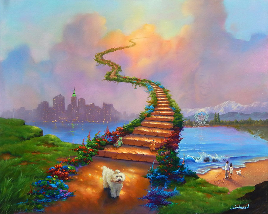 900x718 Portraits - All Pets Go To Heaven Painting