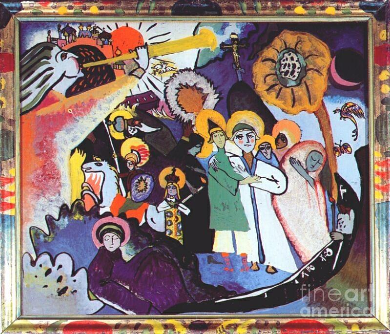 799x684 All Saints Day Painting By Kandinsky - All Saints Day Painting