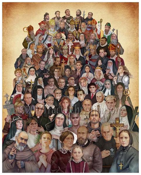 483x600 All Saints Print - All Saints Painting