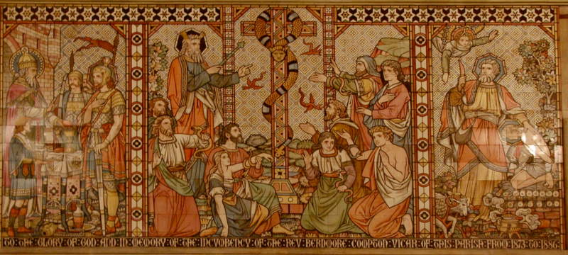 800x360 Tile Painting, West Wall, Interior Of All Saints, Margaret Street - All Saints Painting