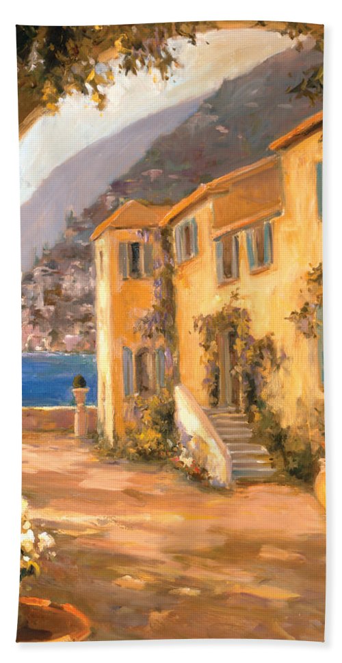 500x967 Italian Villa 1 Beach Sheet For Sale By Allayn Stevens - Allayn Stevens Painting