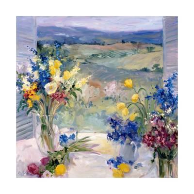 400x400 Tuscany Floral Art Print By Allayn Stevens - Allayn Stevens Painting