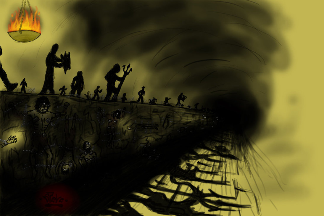 1095x730 Allegory Of The Cave By Shock Socks - Allegory Of The Cave Painting