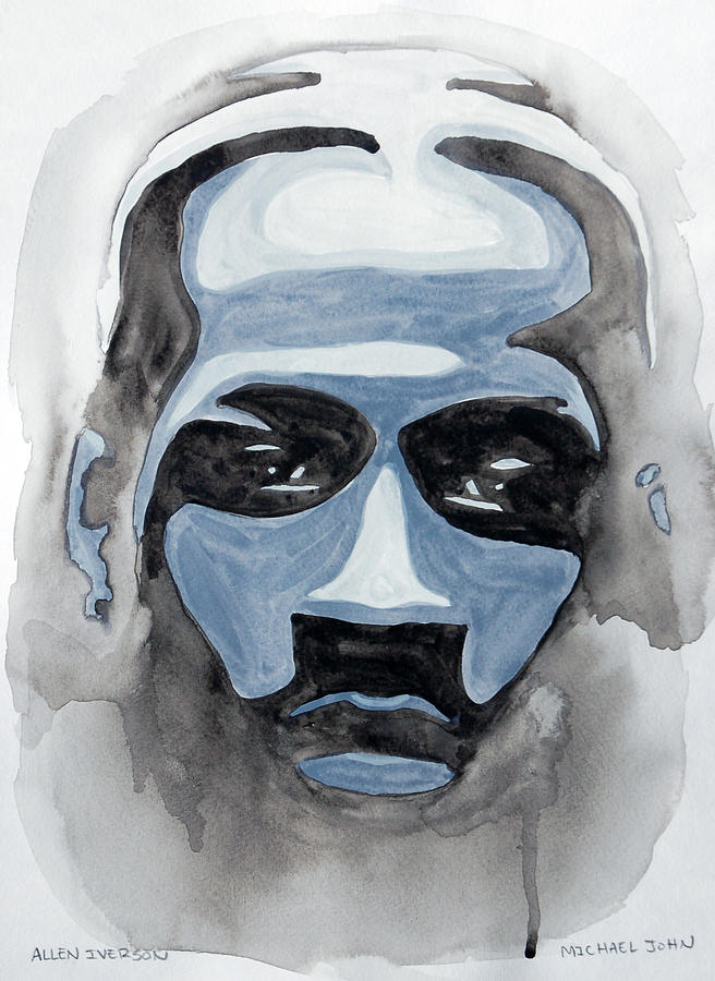 656x900 Allen Iverson Painting By Michael Ringwalt - Allen Iverson Painting