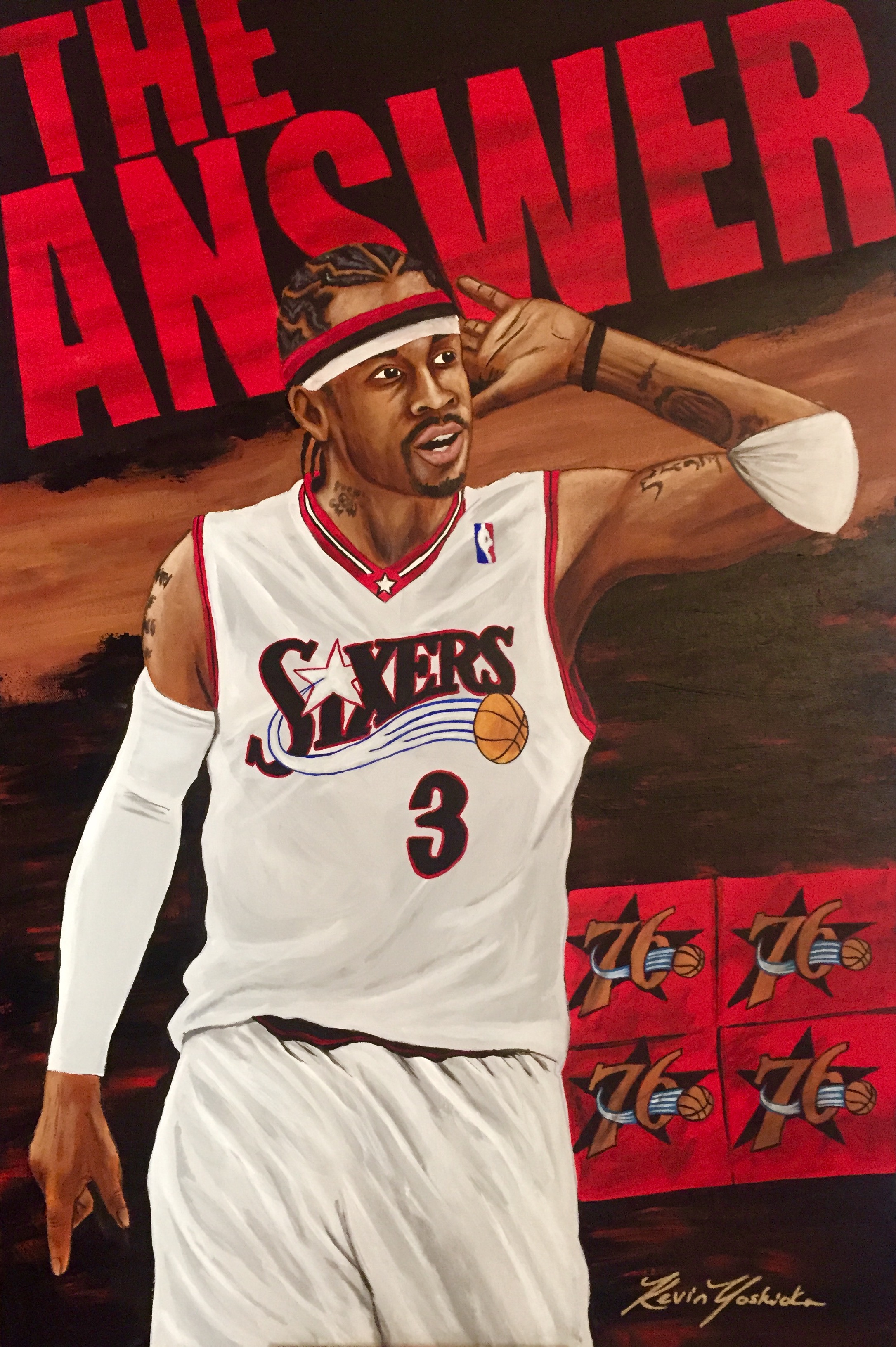 2171x3262 Allen Iverson By Whatevah32 - Allen Iverson Painting