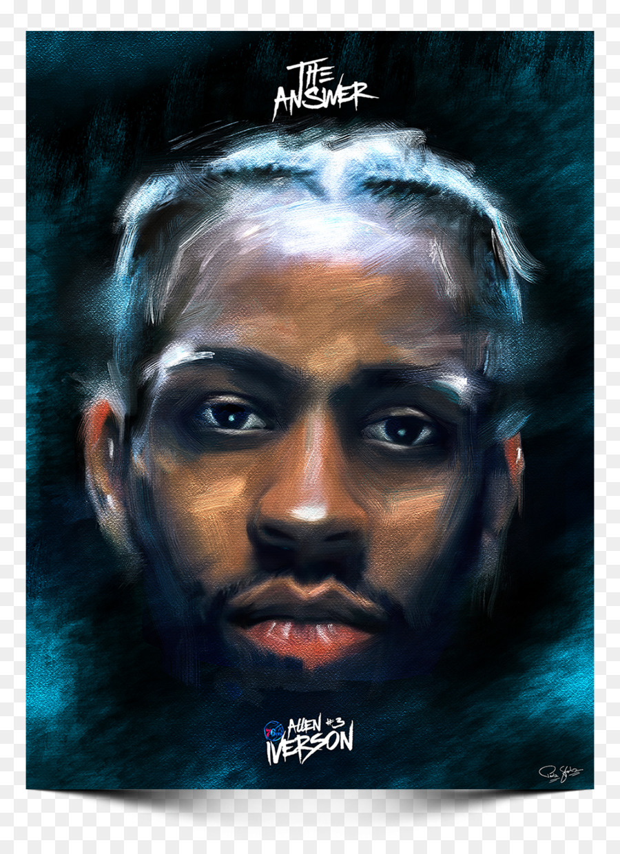 900x1240 Allen Iverson Digital Painting Drawing - Allen Iverson Painting