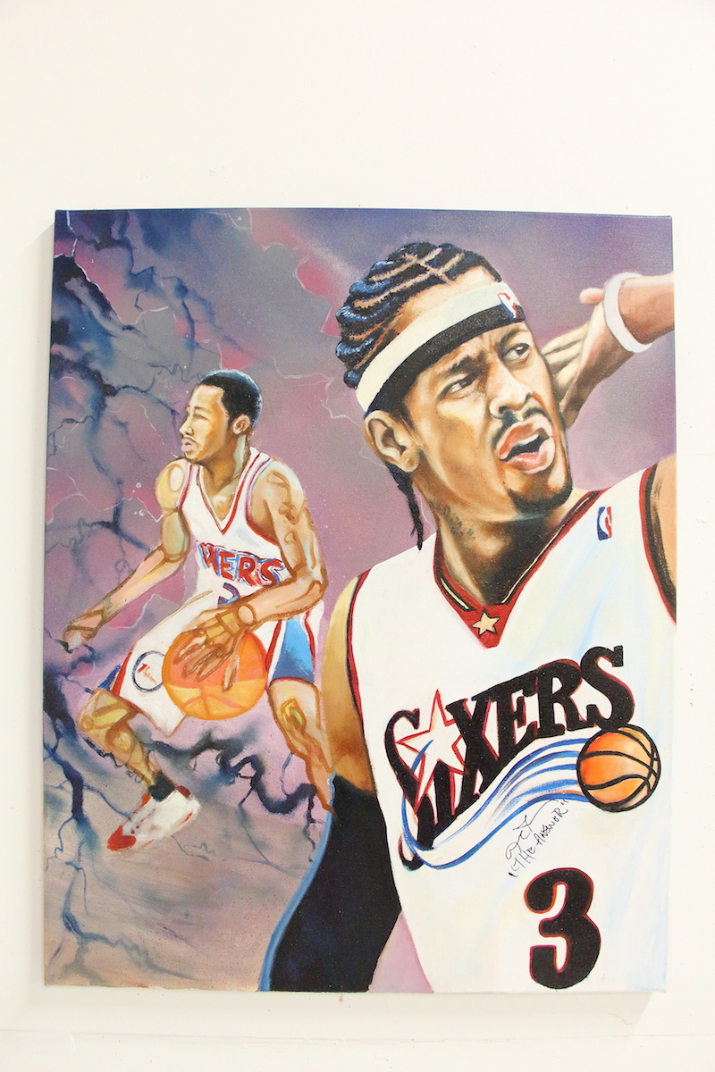 800x1200 Allen Iverson Painting Answer's Retirement - Allen Iverson Painting