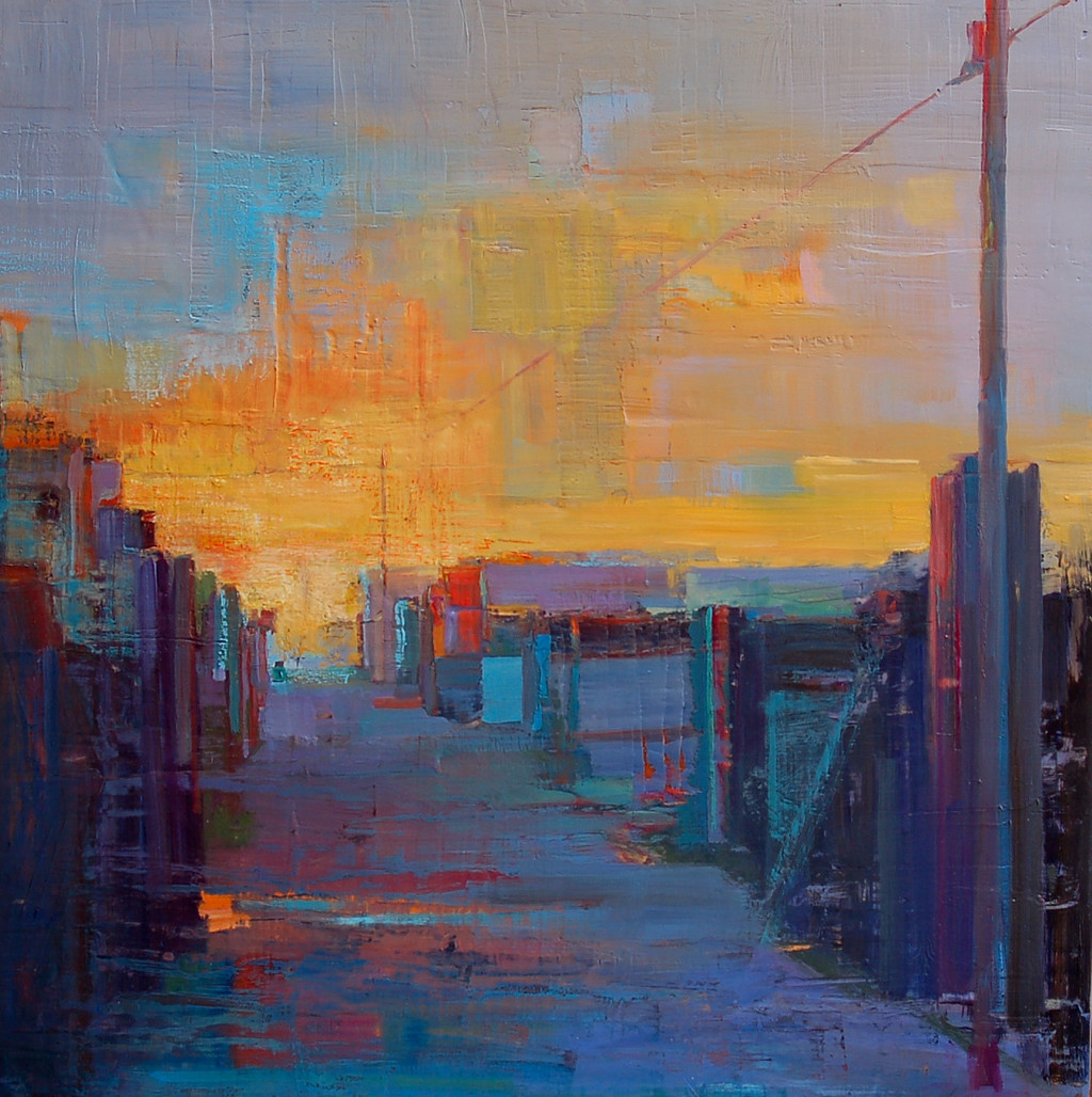 1024x1028 Elizabeth Washburn Artwork Alley Scene Original Painting - Alley Painting