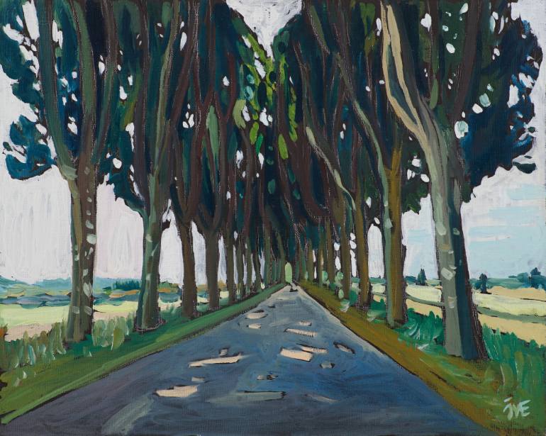 770x615 Saatchi Art Sycamore Alley Painting By Diana Ive - Alley Painting