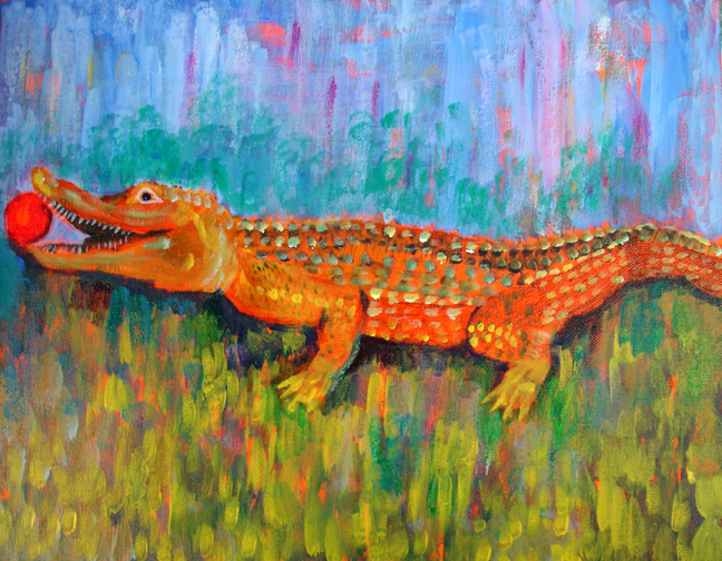 648x504 Notes Along The Way - Alligator Painting