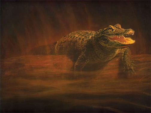 504x379 Painting Demo Alligator Scales In Acrylics - Alligator Painting