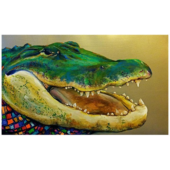720x720 Toodle Lou Designs Mosaic Alligator Acrylic Painting Little Miss - Alligator Painting