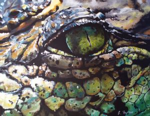 300x232 Artist Rebecca Fox - Alligator Painting