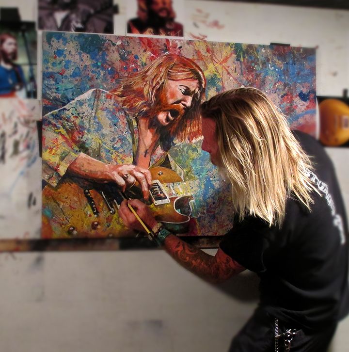 720x726 The Painting Of Duane Allman Skydog Art - Allman Brothers Painting