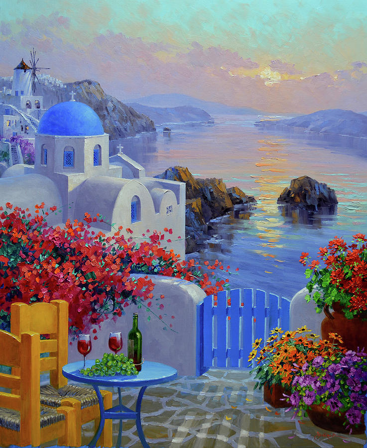 737x900 Evening's Allure Painting By Mikki Senkarik - Allure Painting