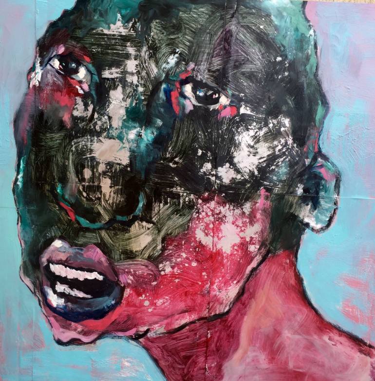 770x781 Saatchi Art Cobalt Allure Painting By Adesina Soji - Allure Painting
