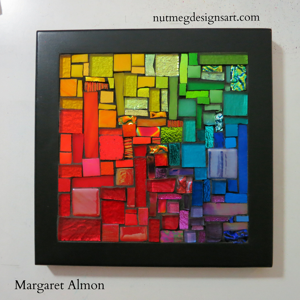 1024x1024 Rainbow Squared By Margaret Almon Glass, Ceramic, - Almon Painting