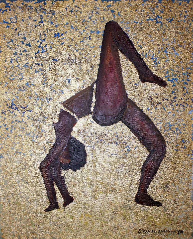 770x954 Saatchi Art Golden Yoga - Almon Painting