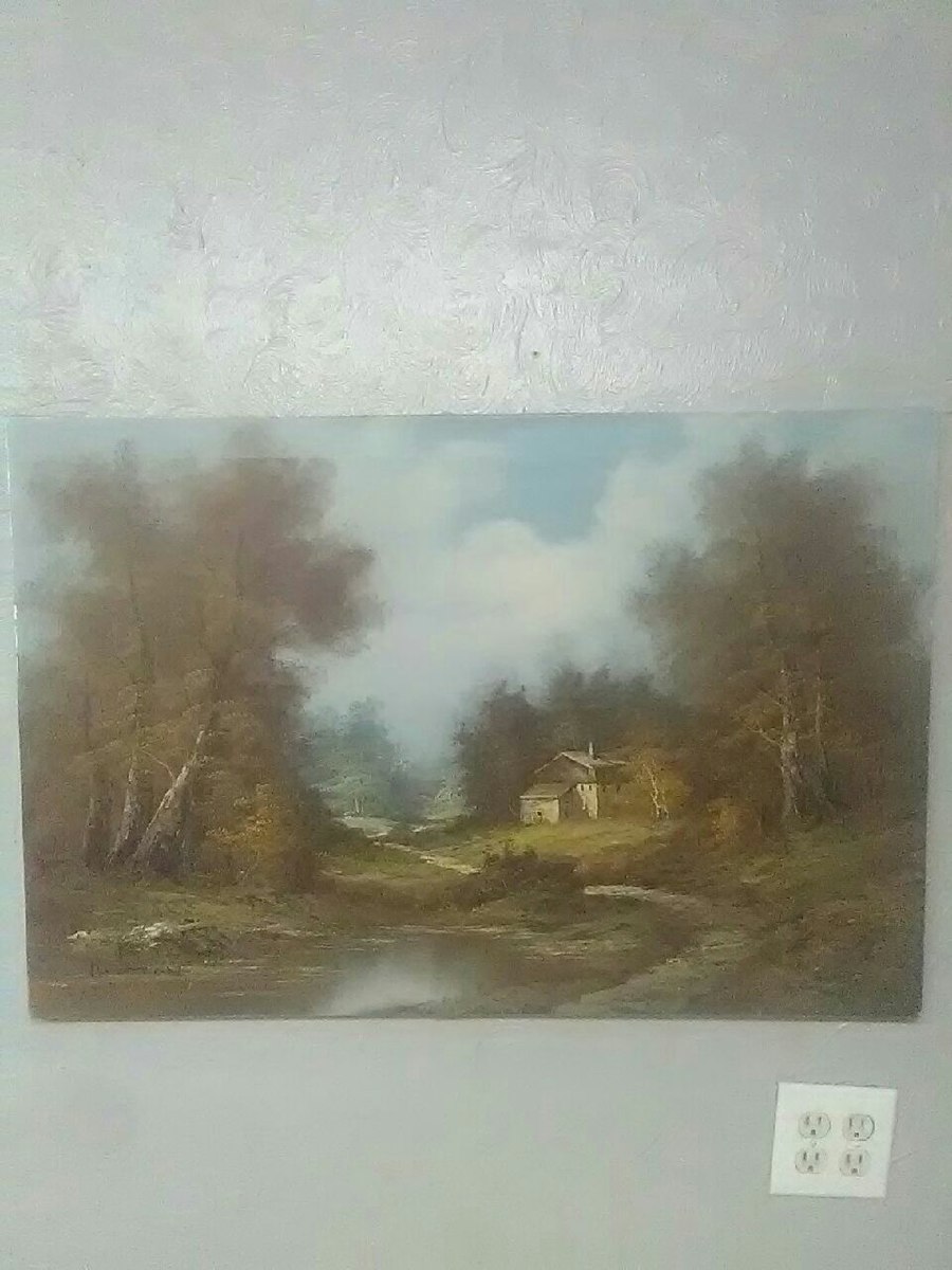 900x1200 Used Almon Almond Baldwin Original Oil Painting For Sale - Almon Painting