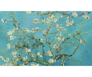 300x250 Dibond Painting Almond Blossom 118x70cm - Almond Blossom Painting