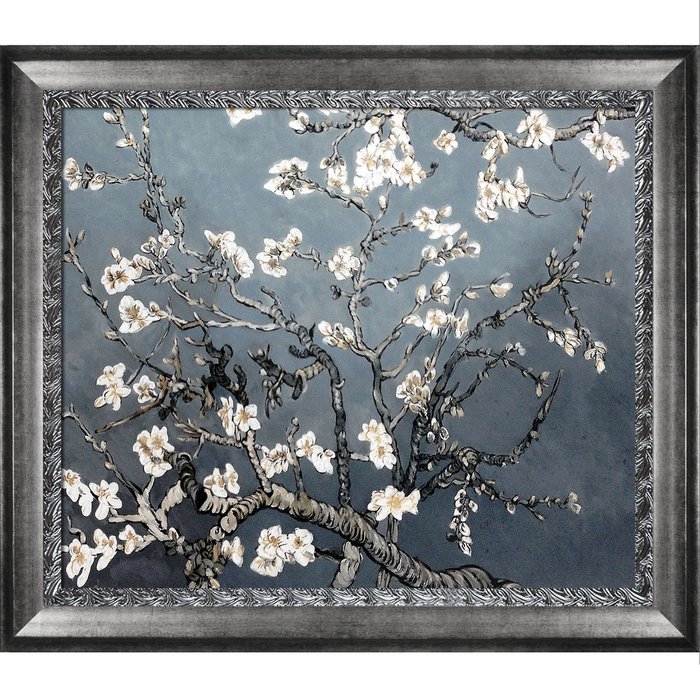 700x700 La Pastiche Almond Tree In Blossom, Pearl Grey' By Vincent Van - Almond Blossom Painting