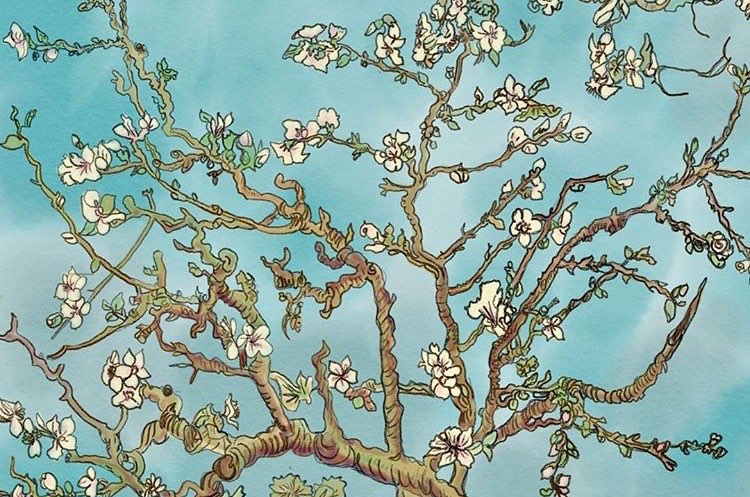 750x497 Almond Blossoms By Van Gogh - Almond Blossom Painting