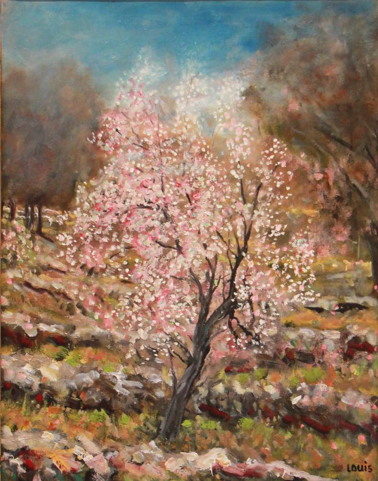 770x980 Saatchi Art The Almond Tree Painting By David Louis - Almond Tree Painting